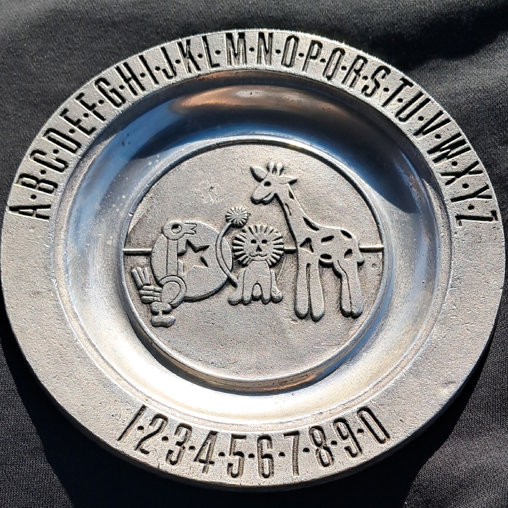 Vintage Keepsake Pewtarex Plate 7' 1970's